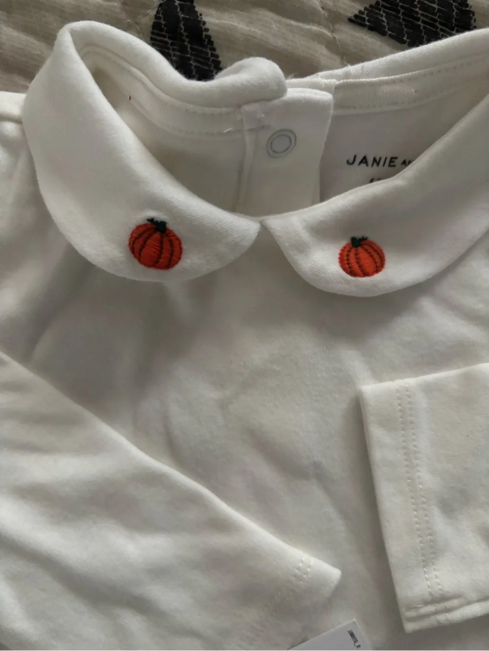 NWT Janie and Jack Pumpkin Collar Baby Bodysuit 6-12 months